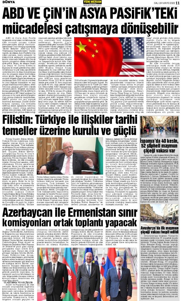 24 Mayıs 2022 Yeni Meram Gazetesi
