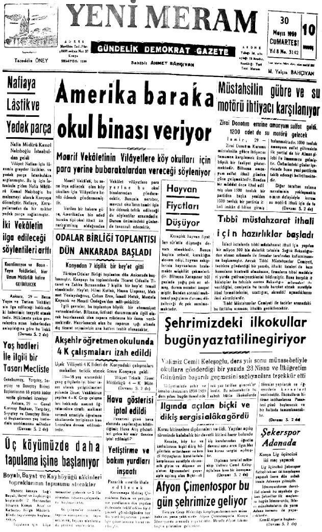 30 Mayıs 2022 Yeni Meram Gazetesi
