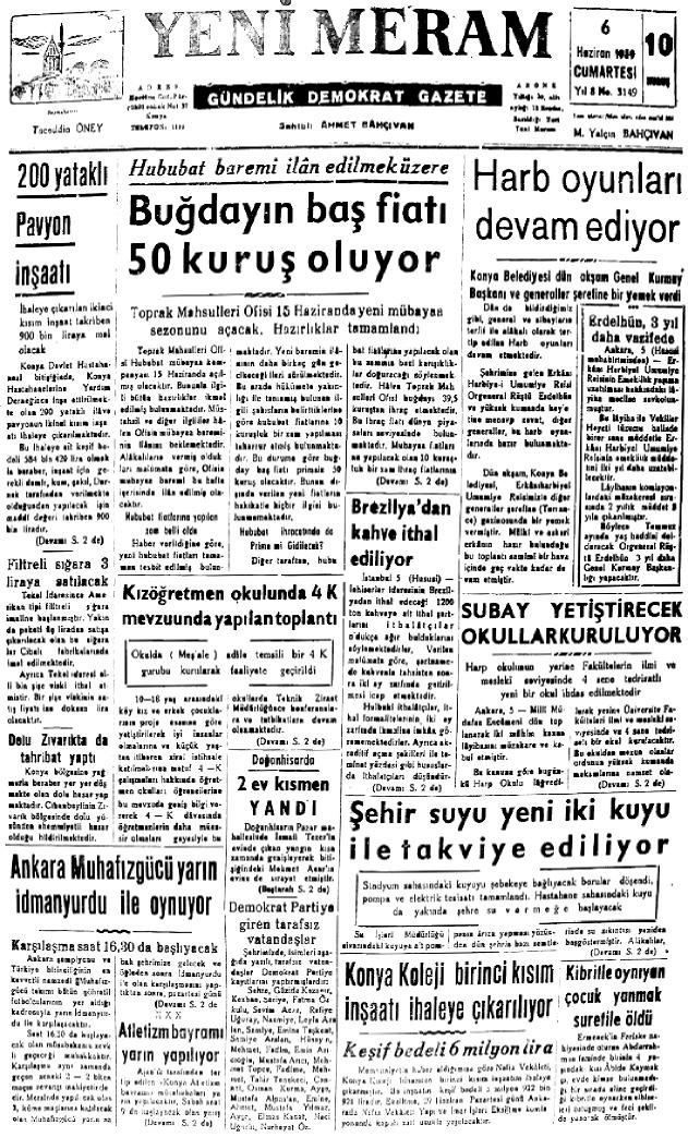 6 Haziran 2022 Yeni Meram Gazetesi
