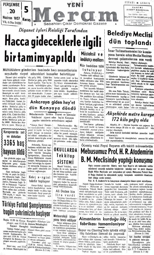 20 Haziran 2022 Yeni Meram Gazetesi
