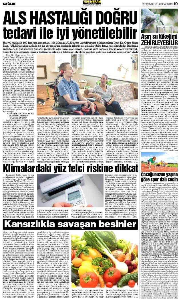 23 Haziran 2022 Yeni Meram Gazetesi
