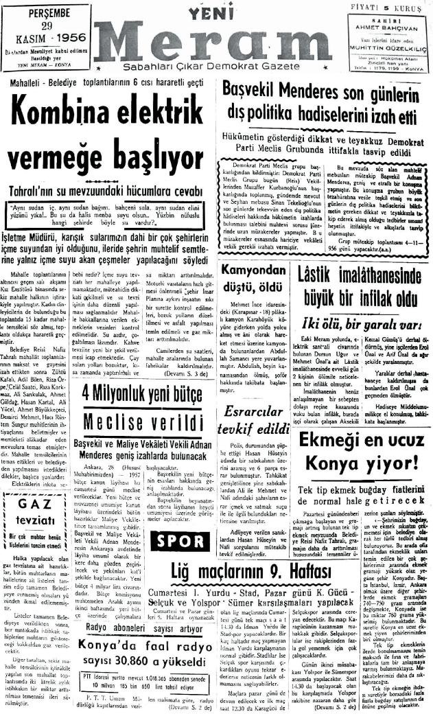 29 Kasım 2022 Yeni Meram Gazetesi
