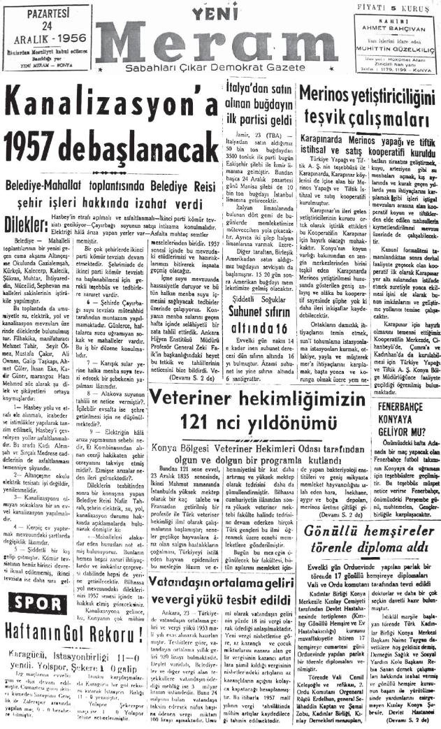 24 Aralık 2022 Yeni Meram Gazetesi