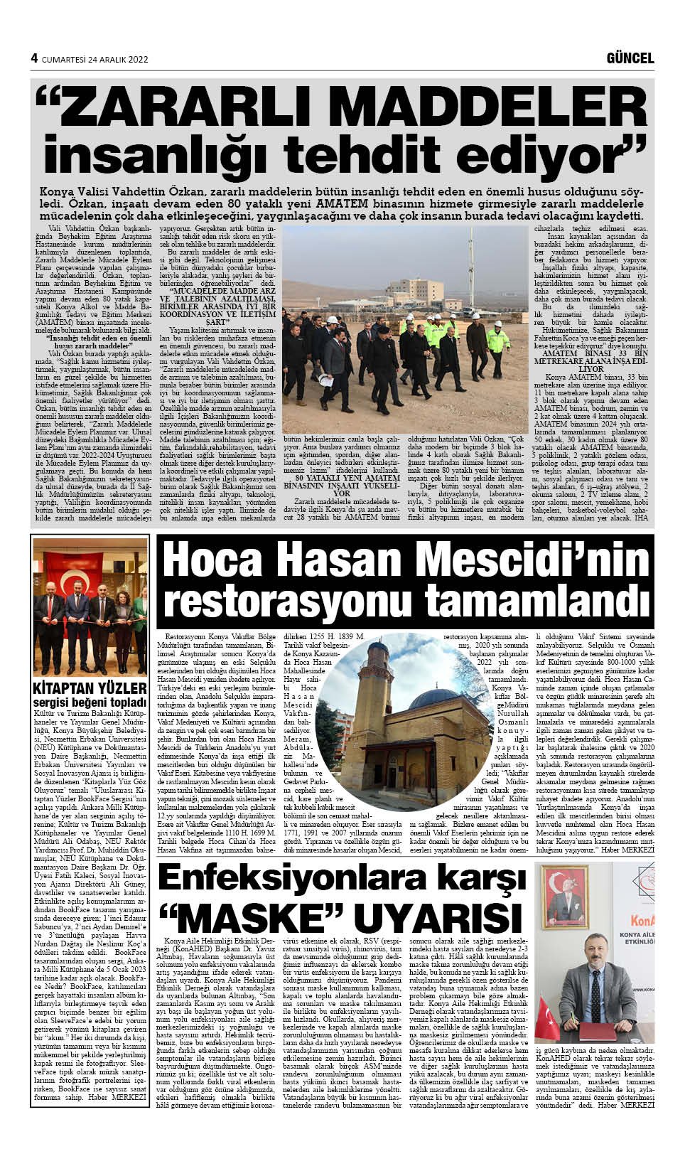 24 Aralık 2022 Yeni Meram Gazetesi