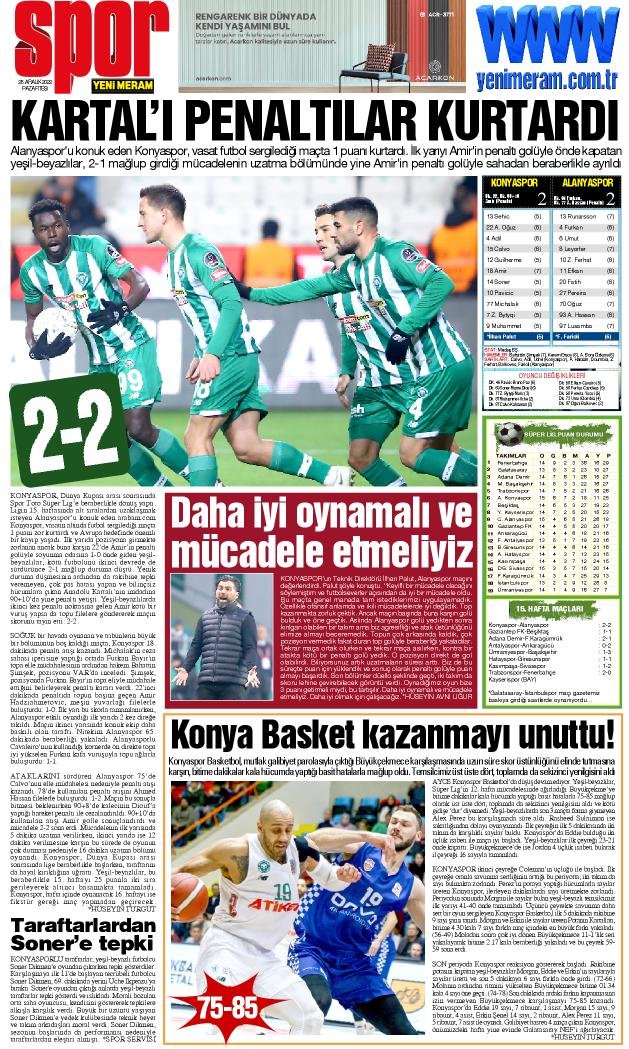 26 Aralık 2022 Yeni Meram Gazetesi
