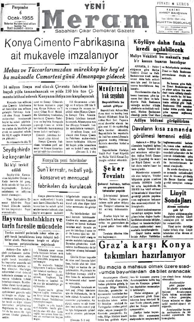 6 Ocak 2023 Yeni Meram Gazetesi
