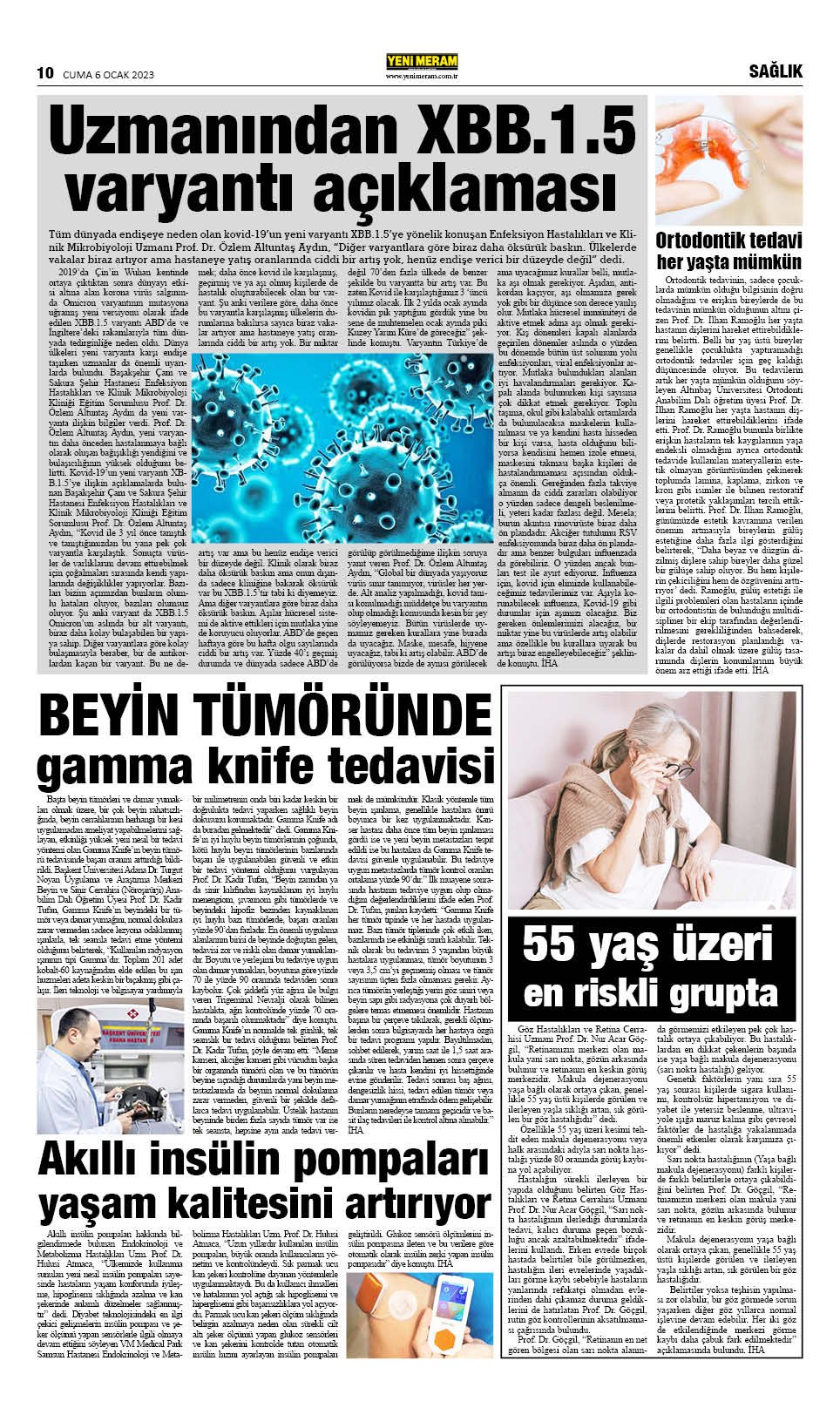 6 Ocak 2023 Yeni Meram Gazetesi
