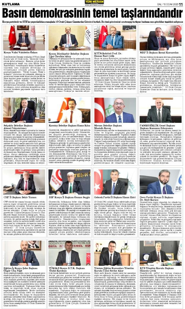 10 Ocak 2023 Yeni Meram Gazetesi
