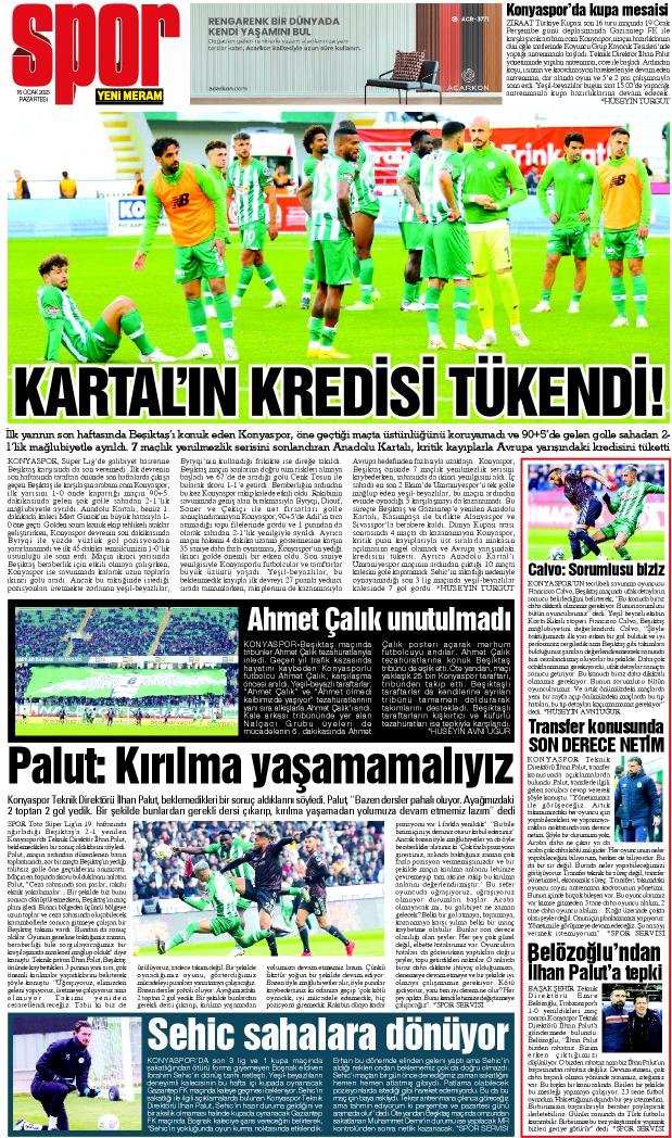 16 Ocak 2023 Yeni Meram Gazetesi
