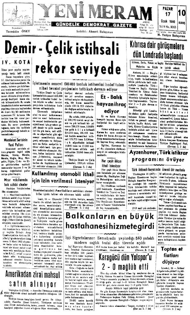 17 Ocak 2023 Yeni Meram Gazetesi
