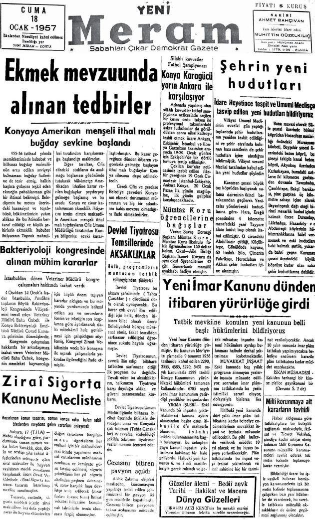 18 Ocak 2023 Yeni Meram Gazetesi
