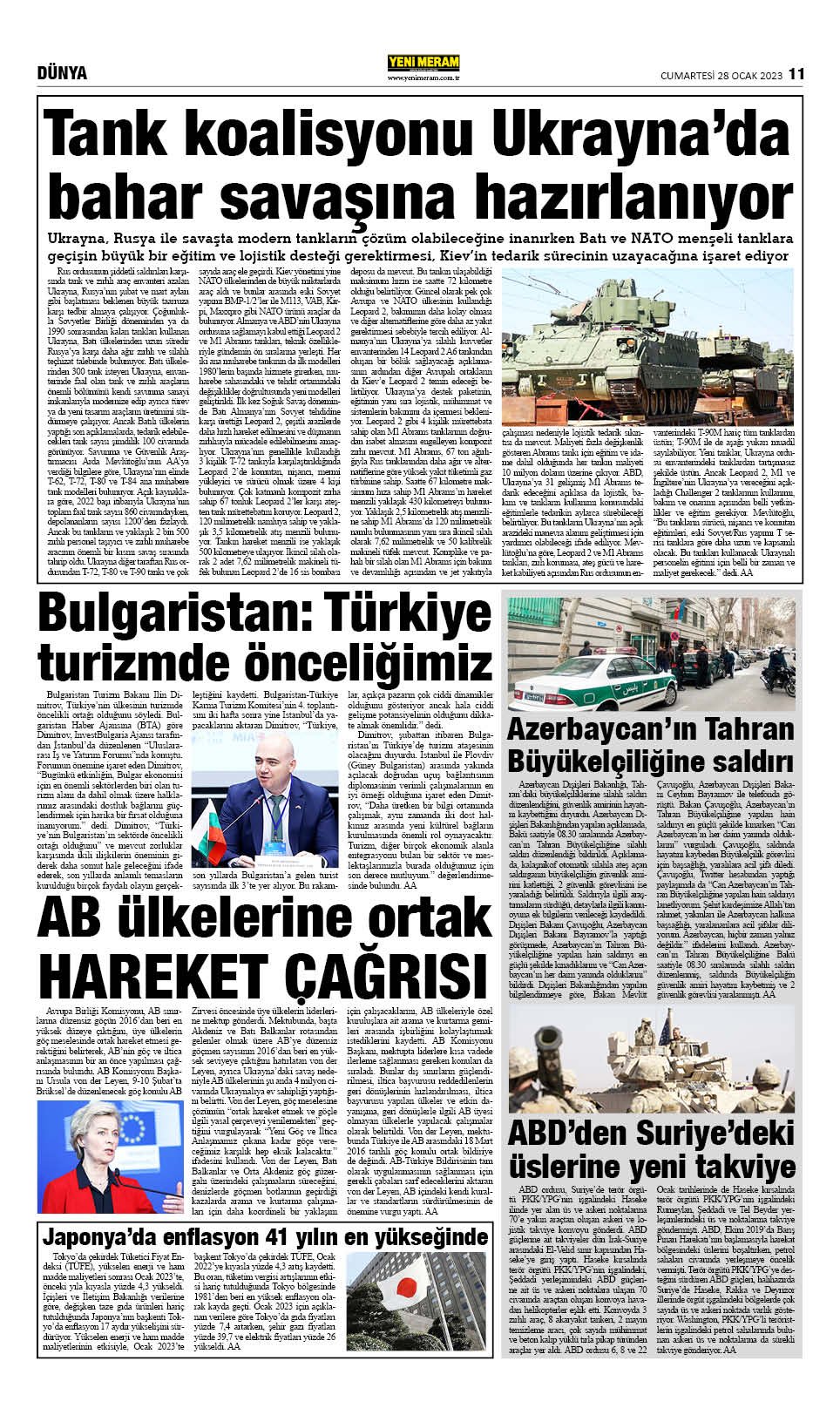 28 Ocak 2023 Yeni Meram Gazetesi