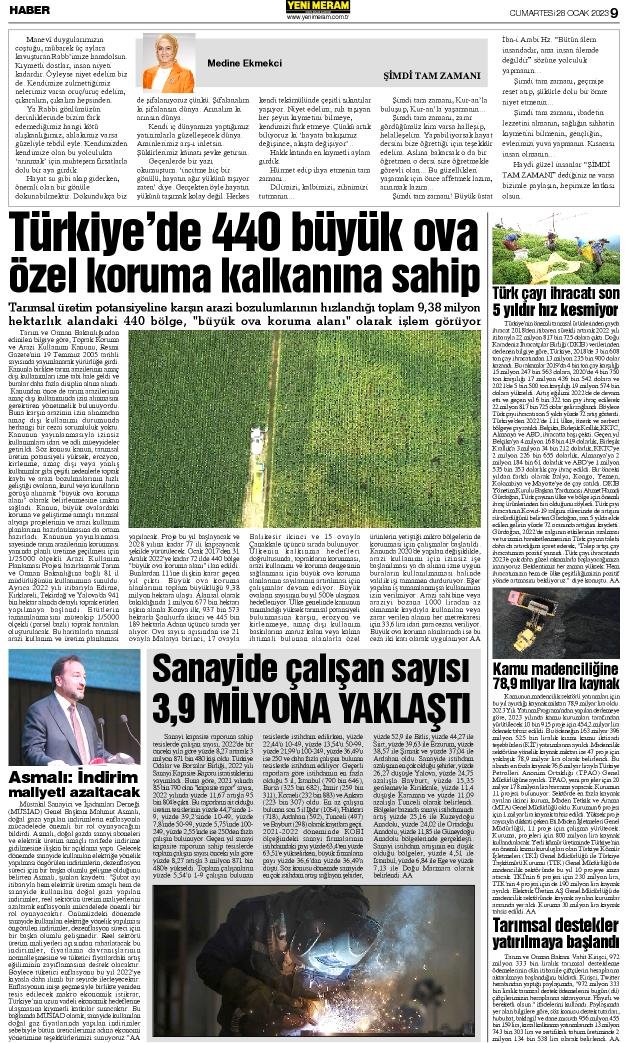 28 Ocak 2023 Yeni Meram Gazetesi