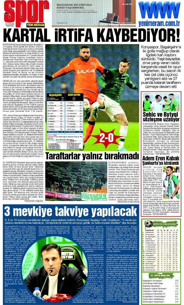 30 Ocak 2023 Yeni Meram Gazetesi
