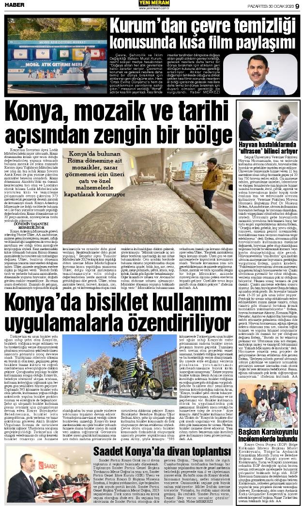 30 Ocak 2023 Yeni Meram Gazetesi
