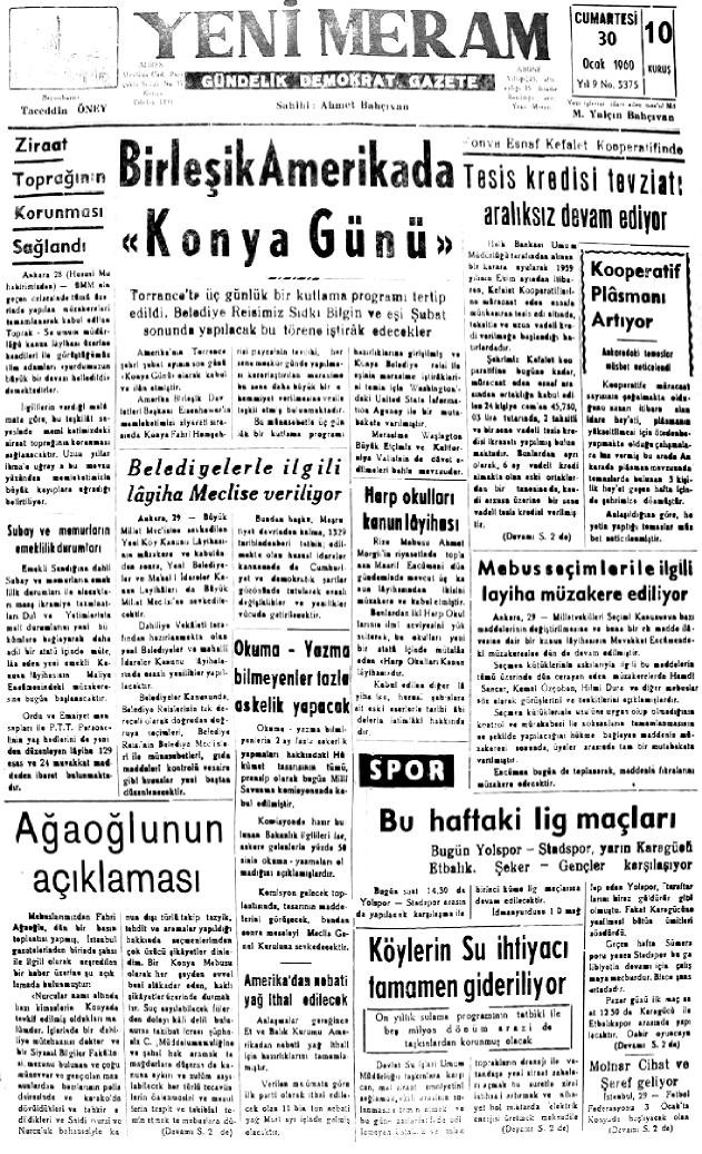 30 Ocak 2023 Yeni Meram Gazetesi
