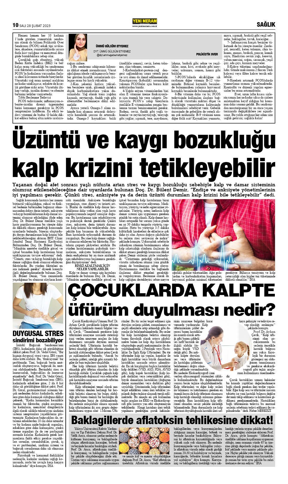 28 Şubat 2023 Yeni Meram Gazetesi
