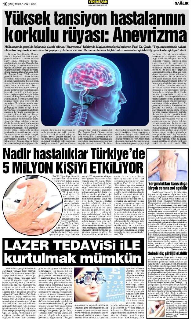 1 Mart 2023 Yeni Meram Gazetesi
