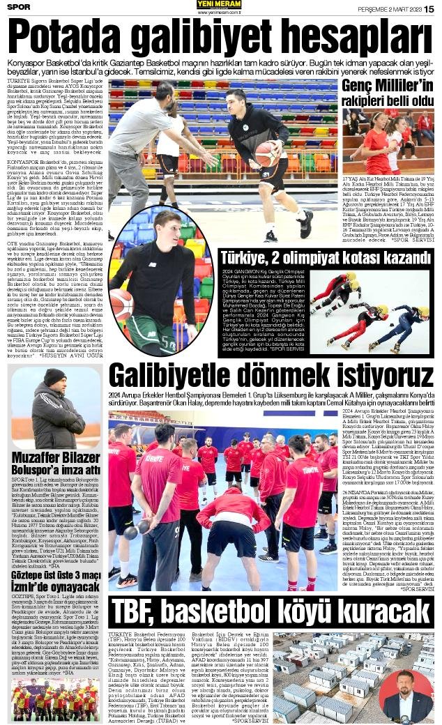 2 Mart 2023 Yeni Meram Gazetesi
