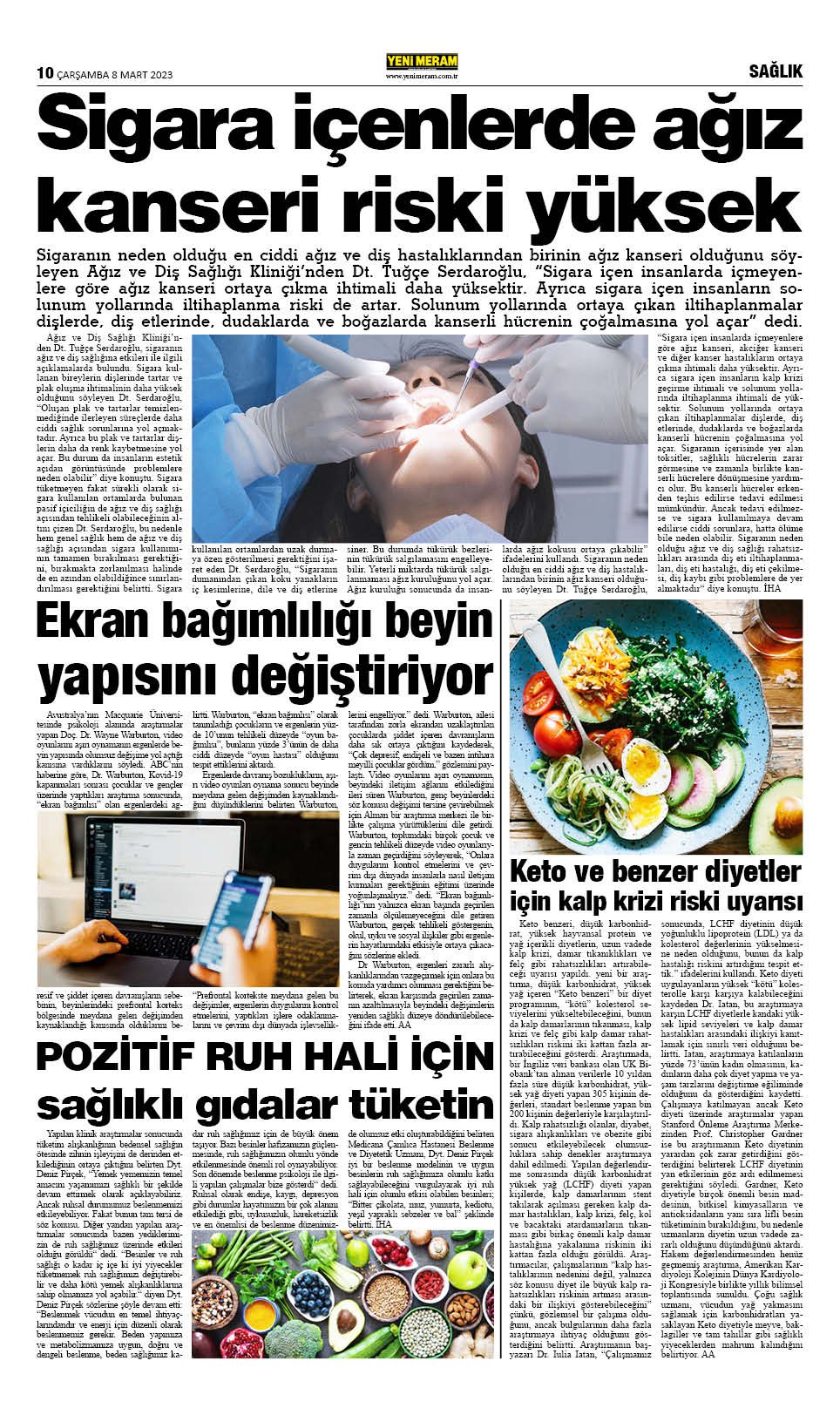 8 Mart 2023 Yeni Meram Gazetesi
