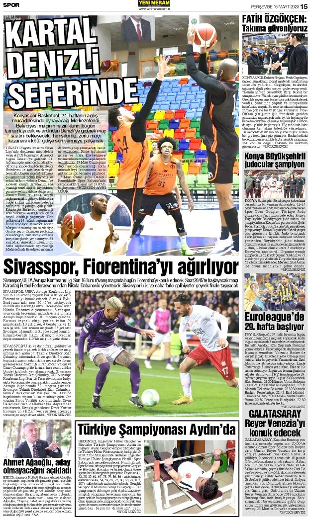 16 Mart 2023 Yeni Meram Gazetesi
