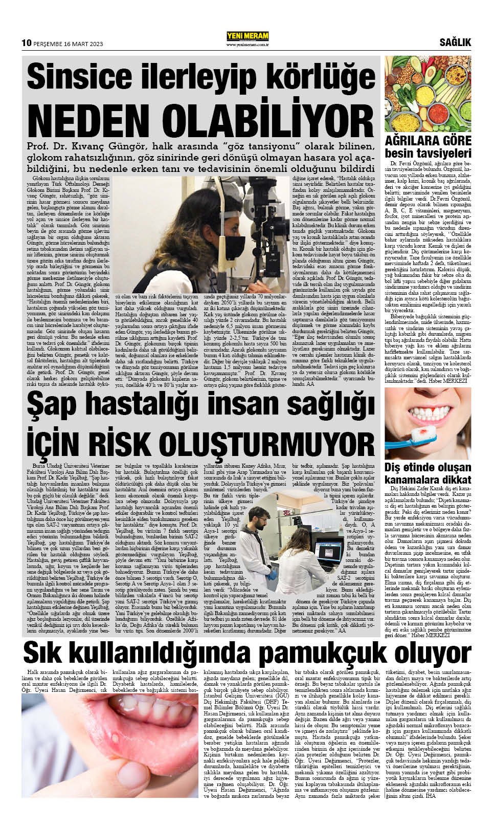 16 Mart 2023 Yeni Meram Gazetesi
