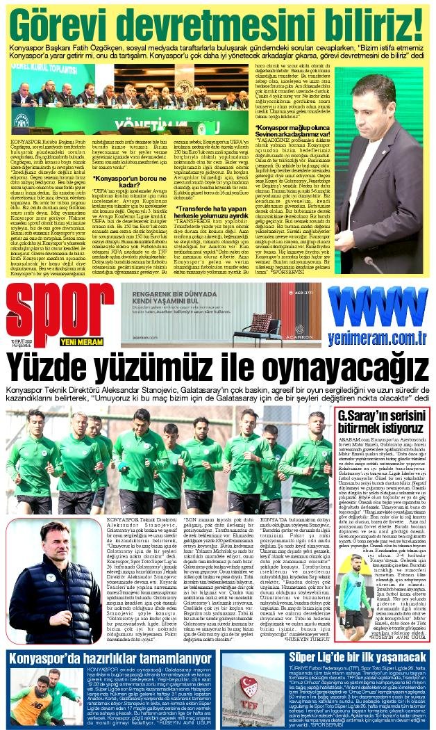 16 Mart 2023 Yeni Meram Gazetesi
