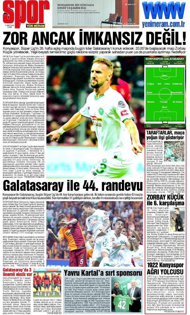 17 Mart 2023 Yeni Meram Gazetesi
