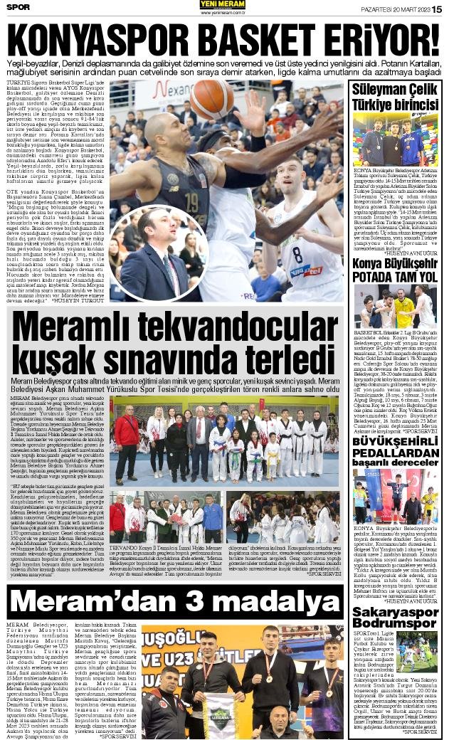 20Mart 2023 Yeni Meram Gazetesi
