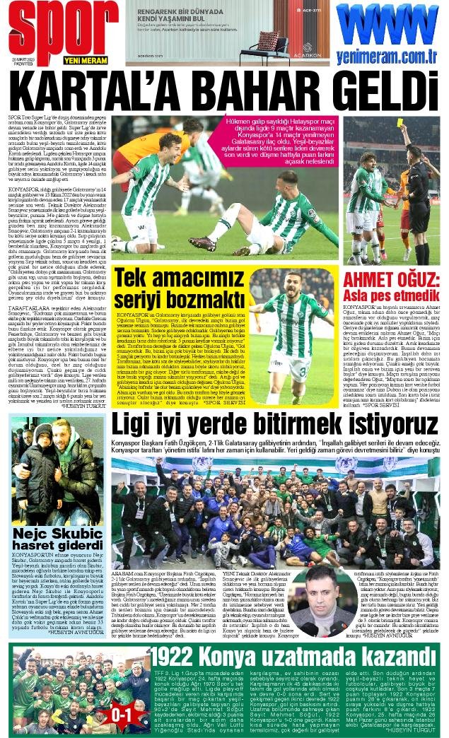 20Mart 2023 Yeni Meram Gazetesi
