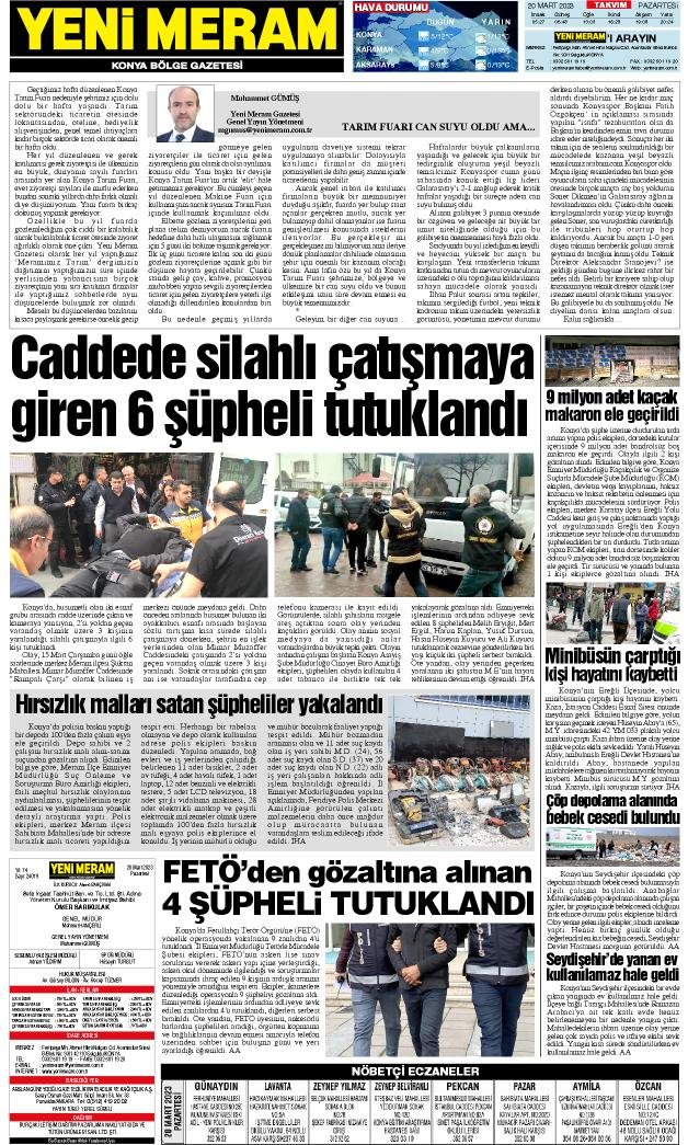 20Mart 2023 Yeni Meram Gazetesi
