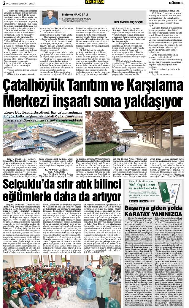 20Mart 2023 Yeni Meram Gazetesi
