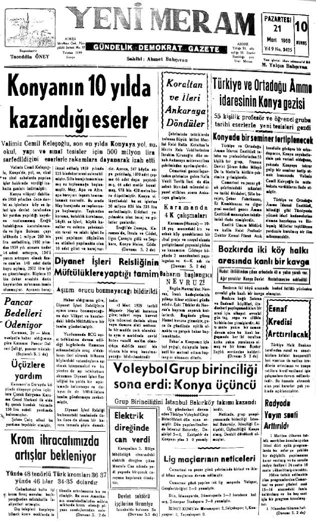 21 Mart 2023 Yeni Meram Gazetesi
