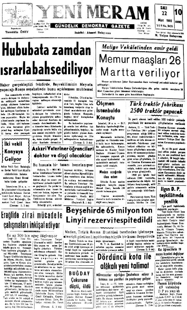 22 Mart 2023 Yeni Meram Gazetesi
