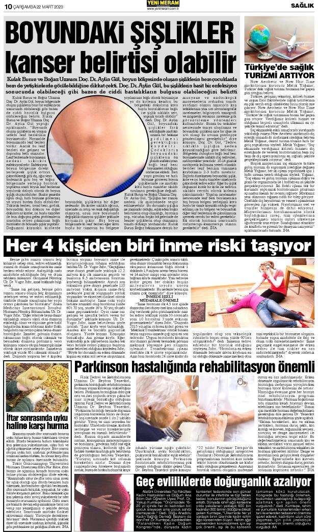 22 Mart 2023 Yeni Meram Gazetesi
