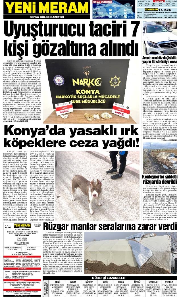 30 Mart 2023 Yeni Meram Gazetesi
