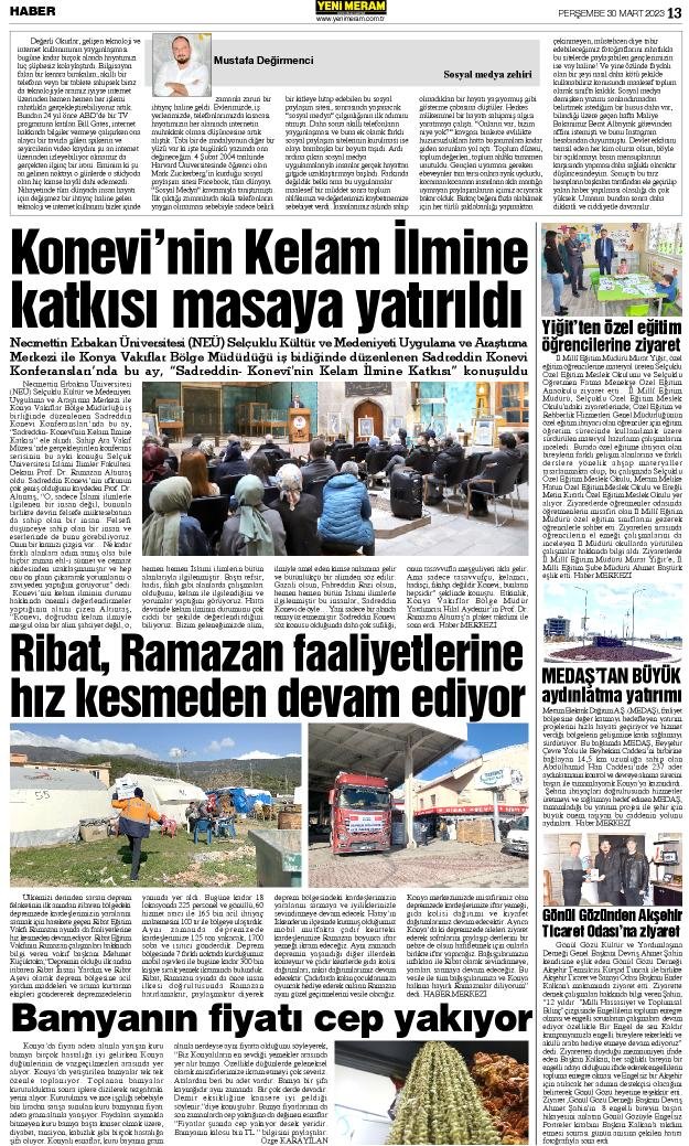 30 Mart 2023 Yeni Meram Gazetesi
