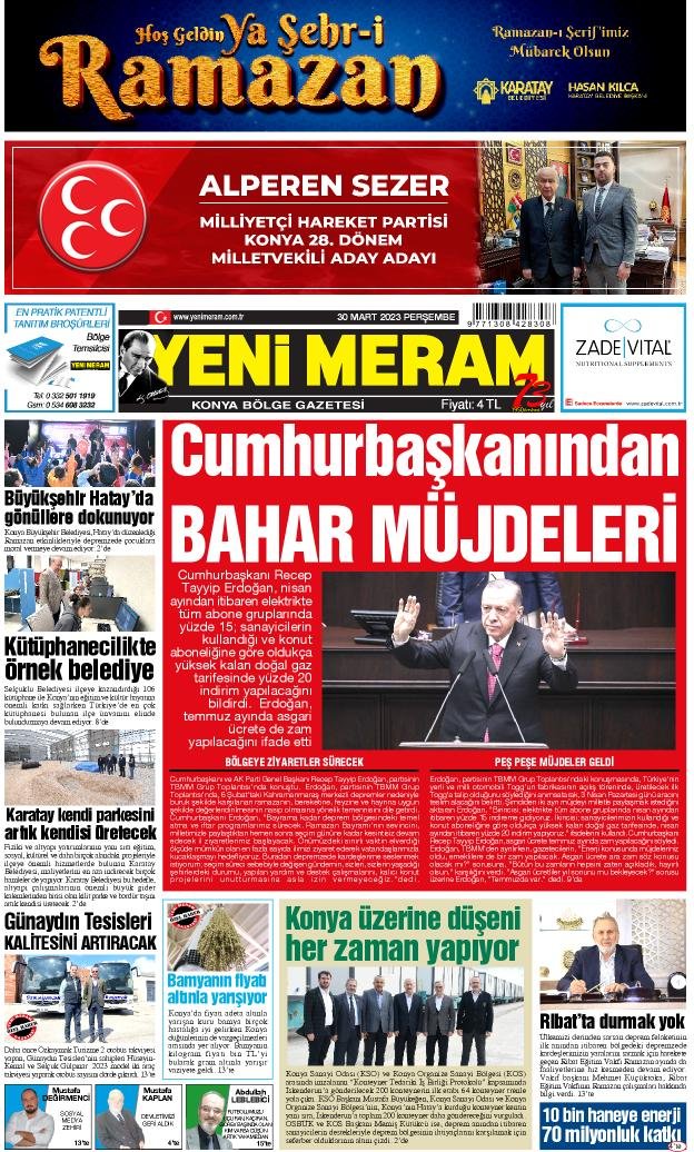 30 Mart 2023 Yeni Meram Gazetesi
