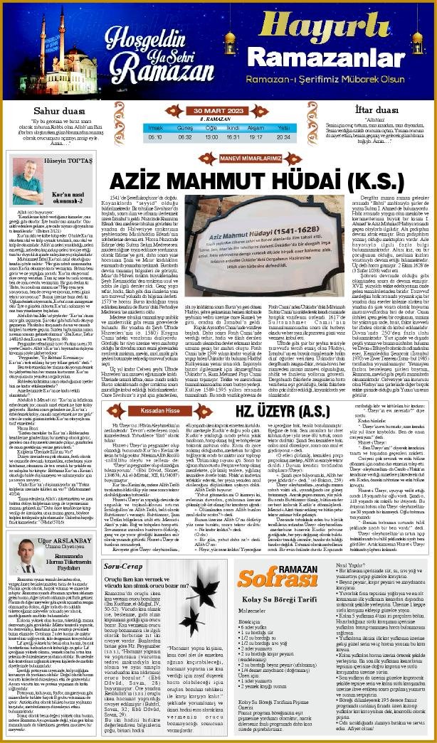 30 Mart 2023 Yeni Meram Gazetesi
