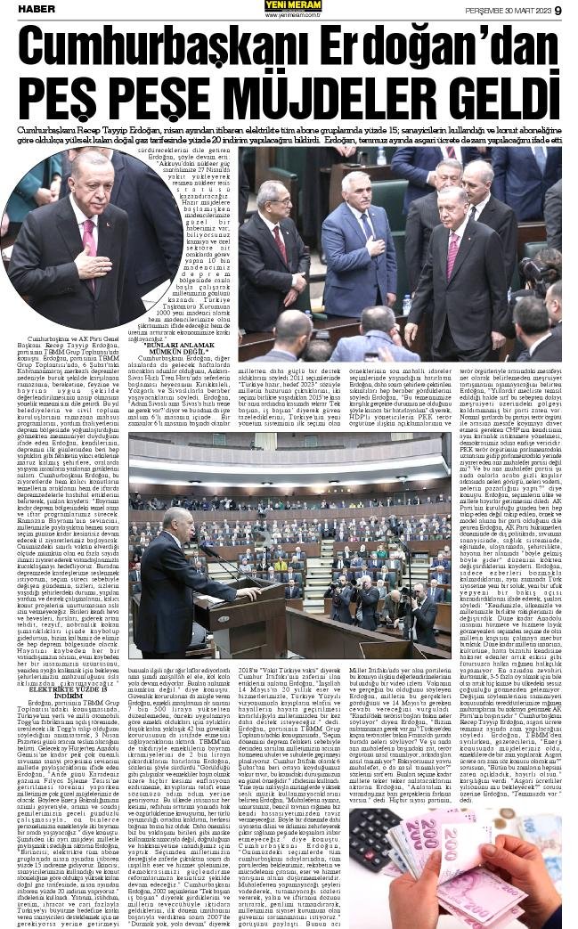 30 Mart 2023 Yeni Meram Gazetesi
