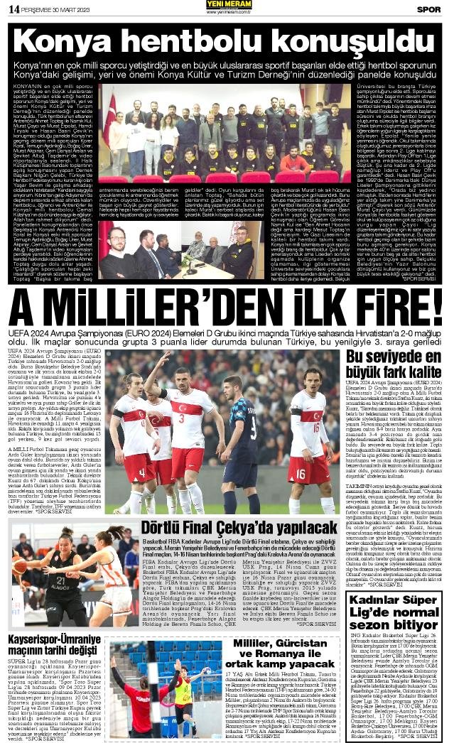 30 Mart 2023 Yeni Meram Gazetesi
