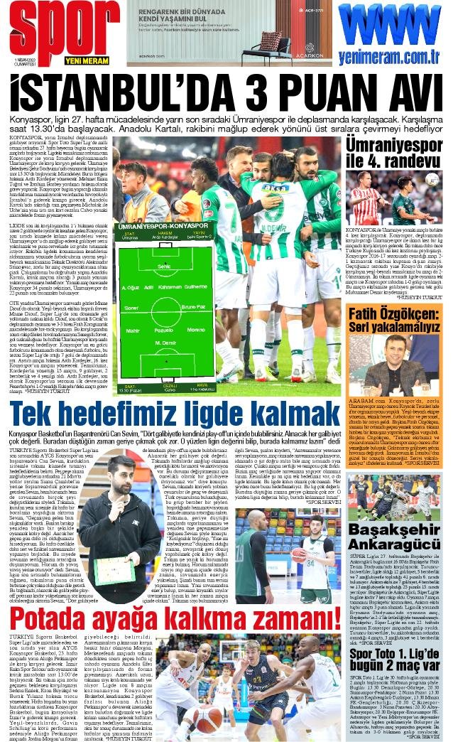 1 Nisan 2023 Yeni Meram Gazetesi