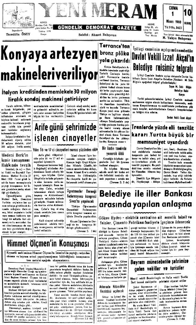 1 Nisan 2023 Yeni Meram Gazetesi