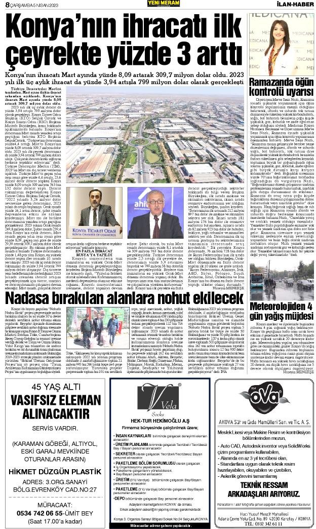 5 Nisan 2023 Yeni Meram Gazetesi
