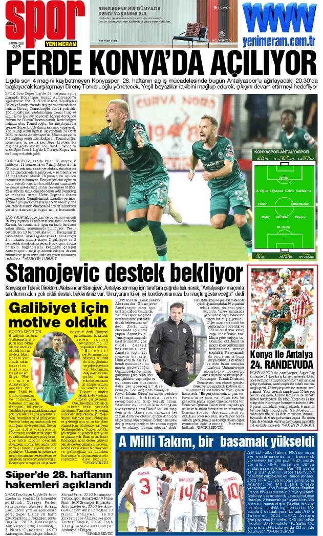 7 Nisan 2023 Yeni Meram Gazetesi
