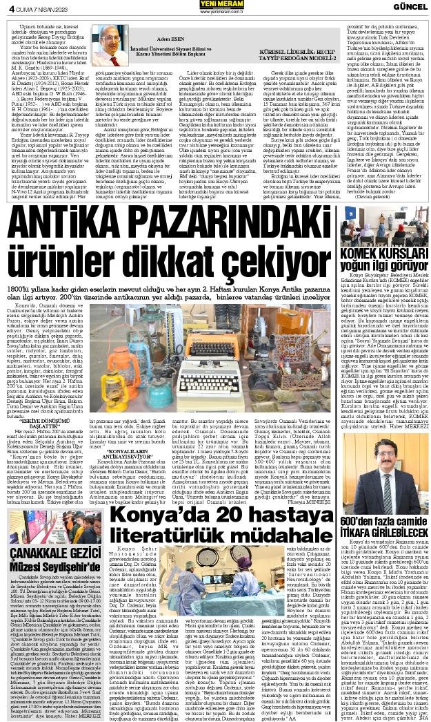 7 Nisan 2023 Yeni Meram Gazetesi
