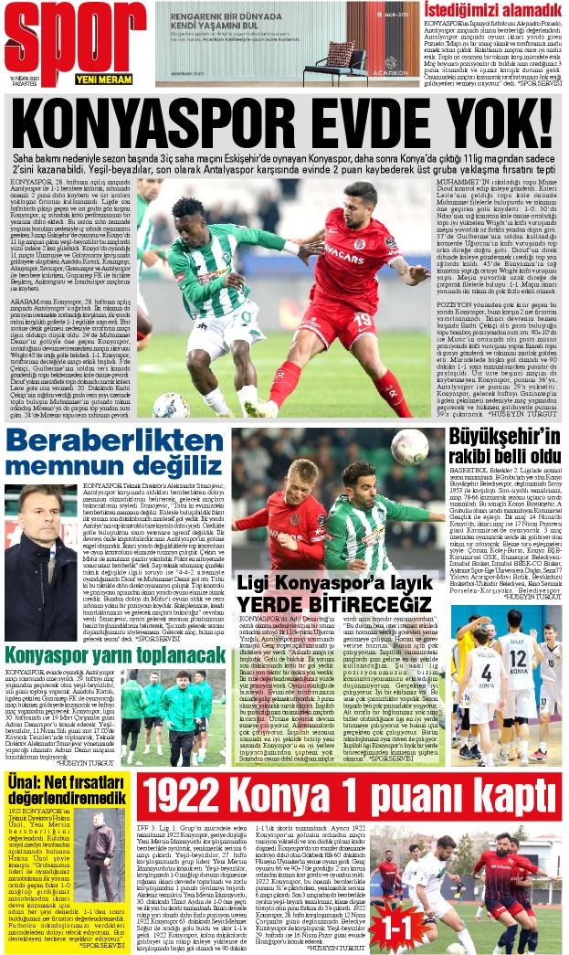 10 Nisan 2023 Yeni Meram Gazetesi
