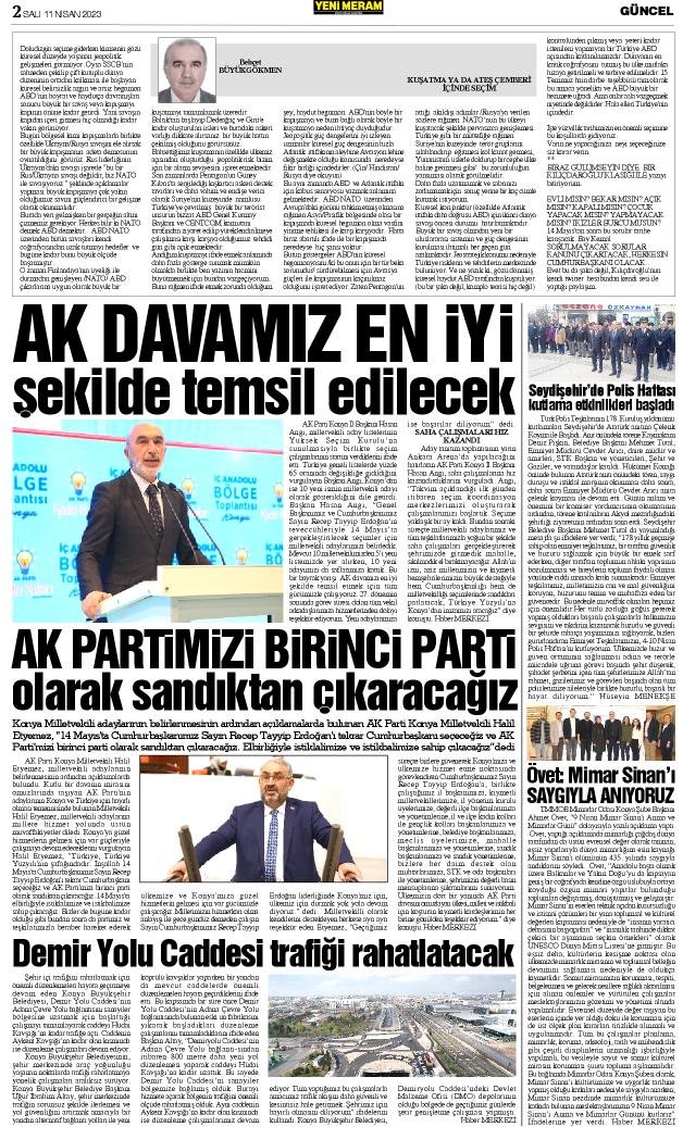 11 Nisan 2023 Yeni Meram Gazetesi
