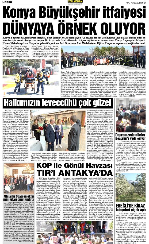 18 Nisan 2023 Yeni Meram Gazetesi
