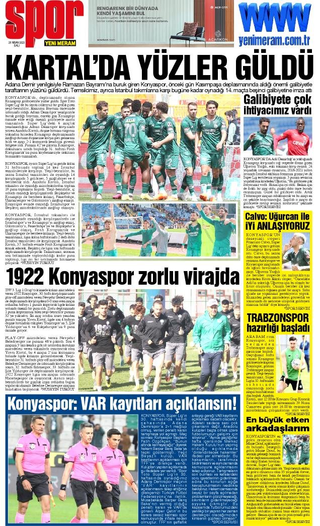 25 Nisan 2023 Yeni Meram Gazetesi
